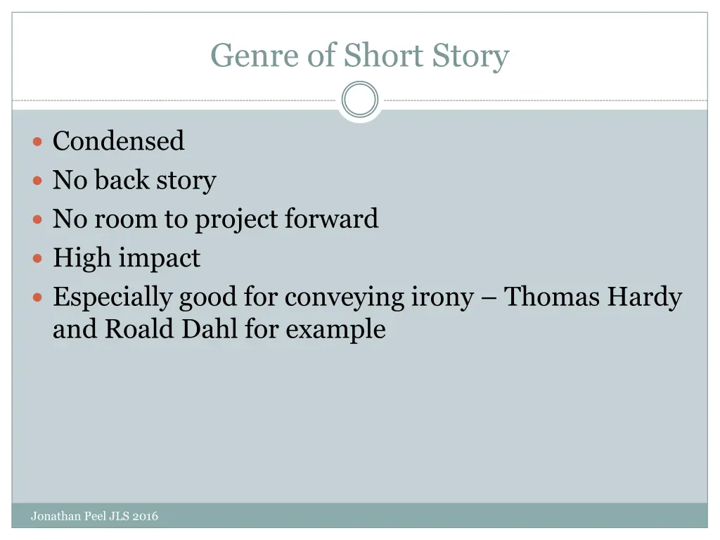 genre of short story