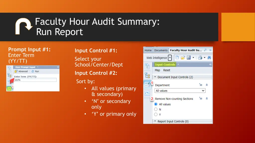 faculty hour audit summary run report