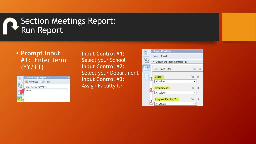 section meetings report run report