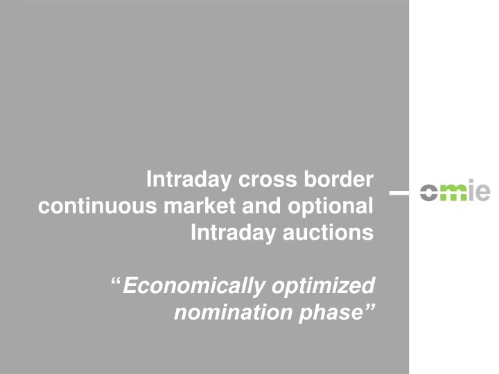 intraday cross border continuous market