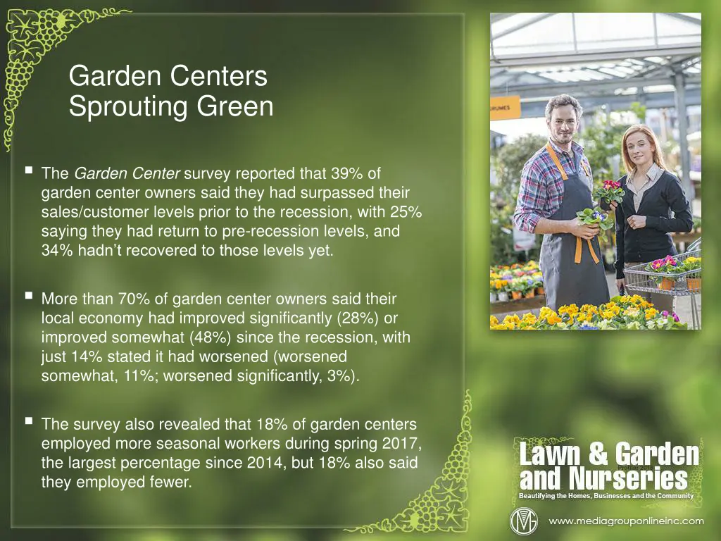 garden centers sprouting green