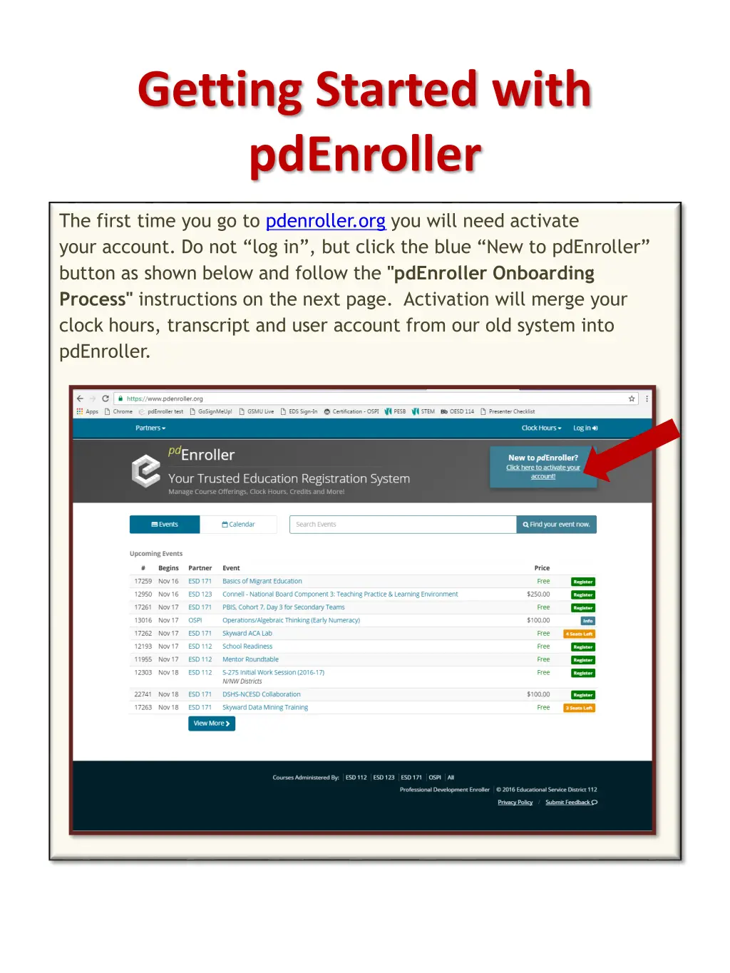 getting started with pdenroller