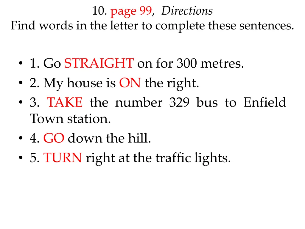 10 page 99 directions 1