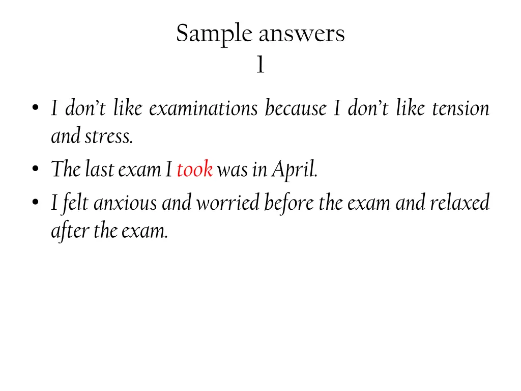 sample answers 1