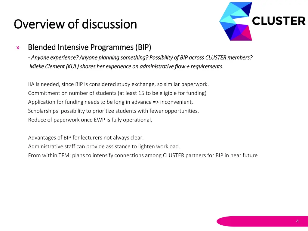 overview overview of discussion of discussion 1