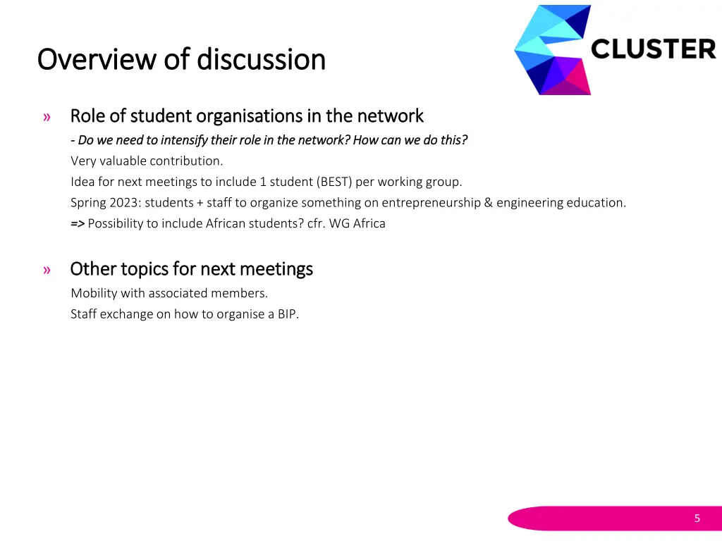 overview overview of discussion of discussion 2