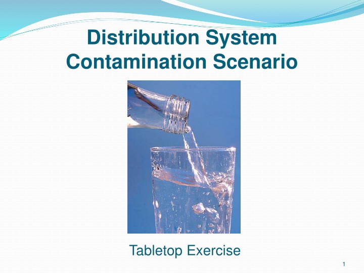 distribution system contamination scenario