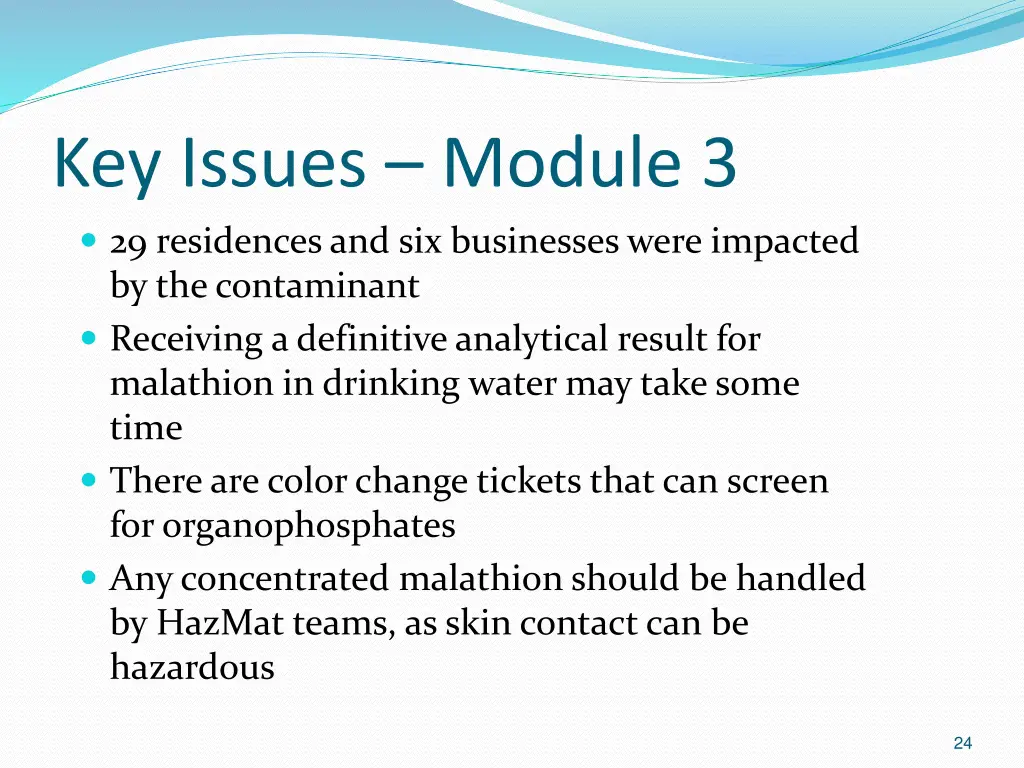 key issues module 3 29 residences