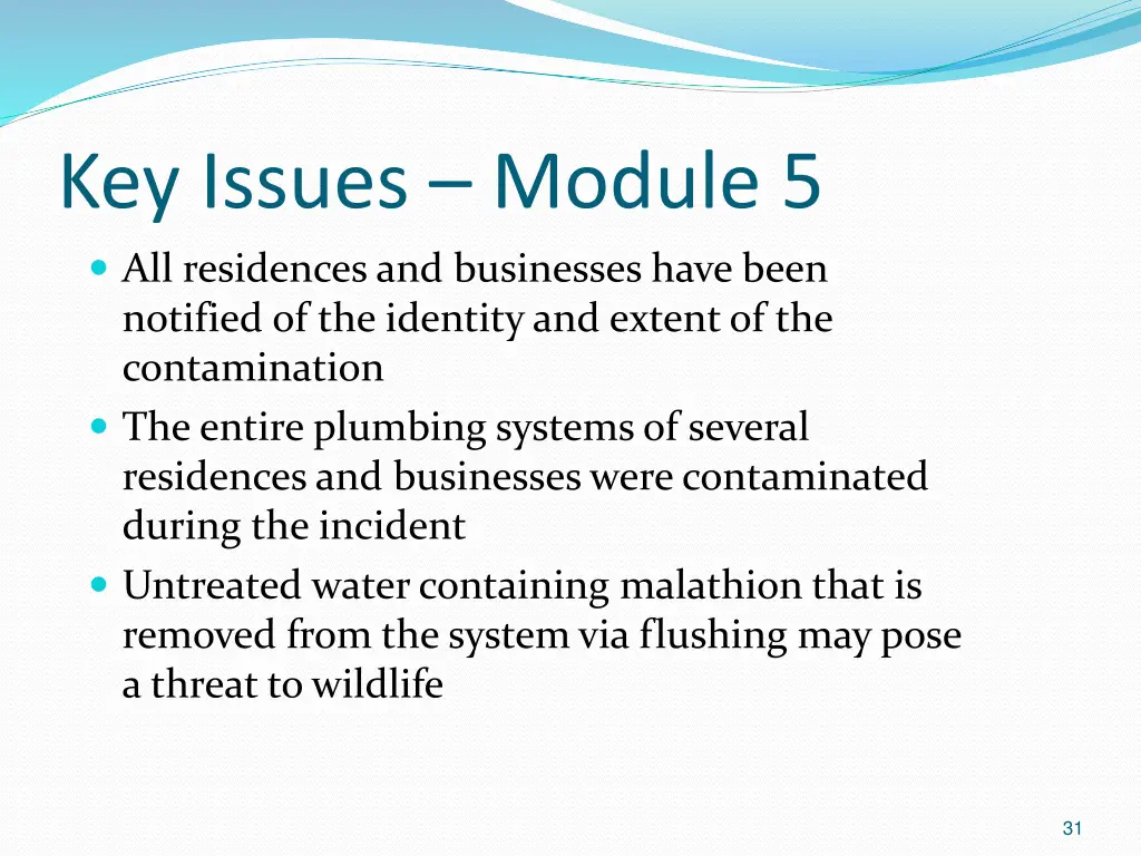 key issues module 5 all residences and businesses