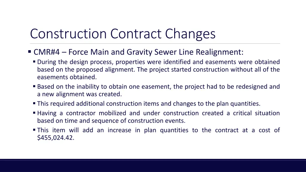 construction contract changes