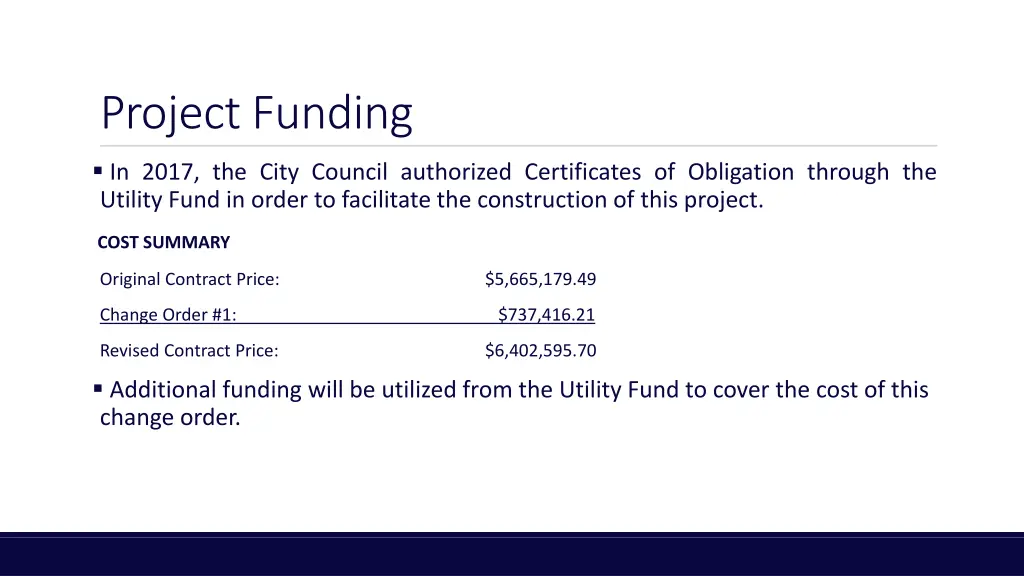 project funding