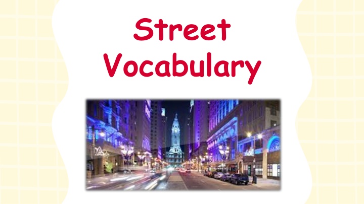 street vocabulary