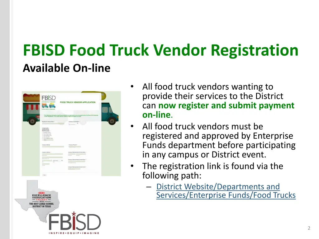 fbisd food truck vendor registration available