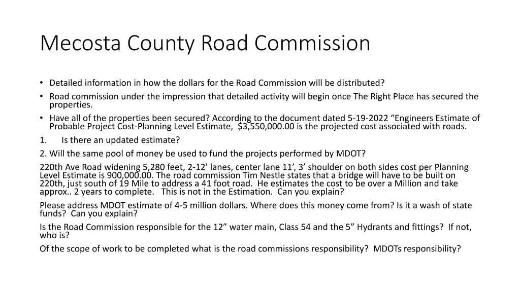 mecosta county road commission