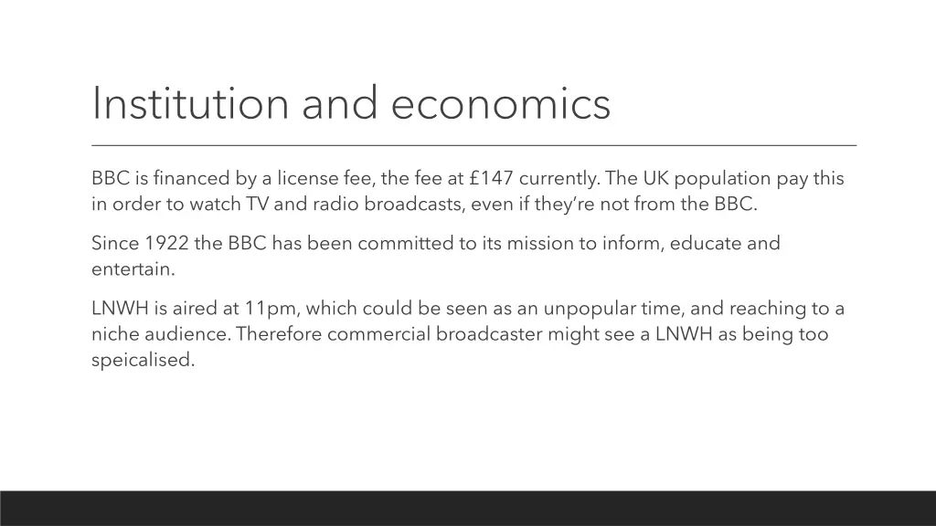 institution and economics