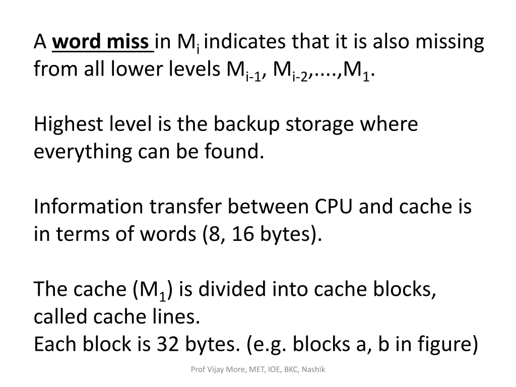 a word miss in m i indicates that it is also