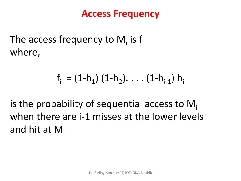 access frequency