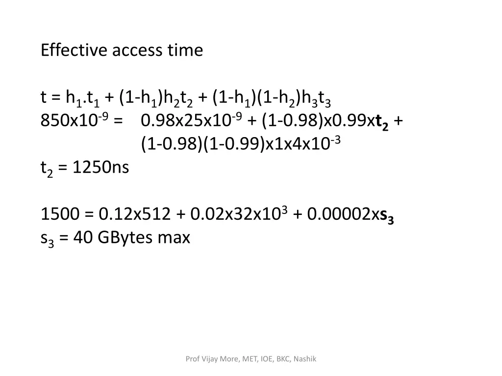 effective access time