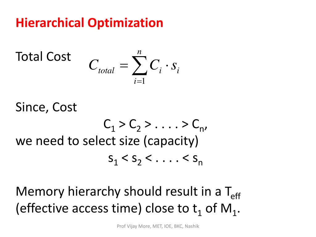 hierarchical optimization