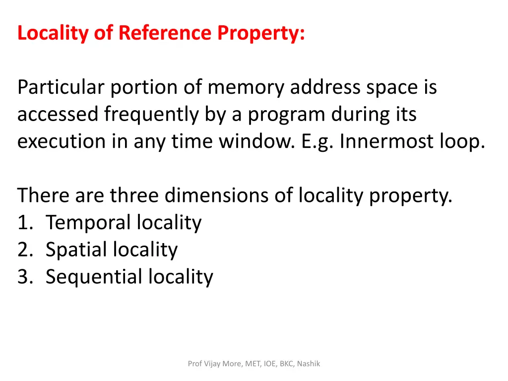 locality of reference property