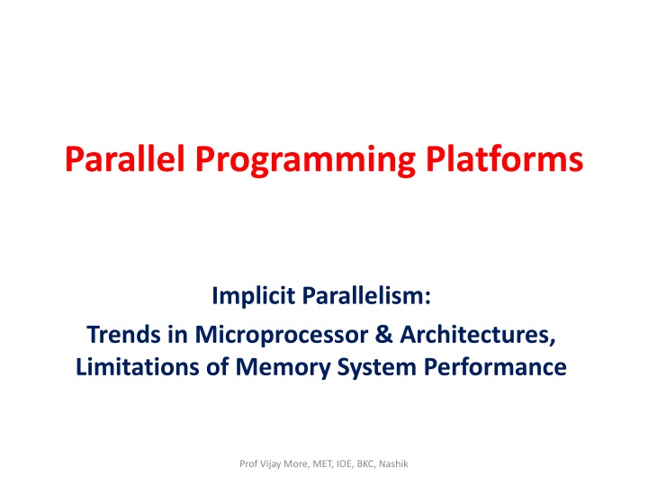 parallel programming platforms