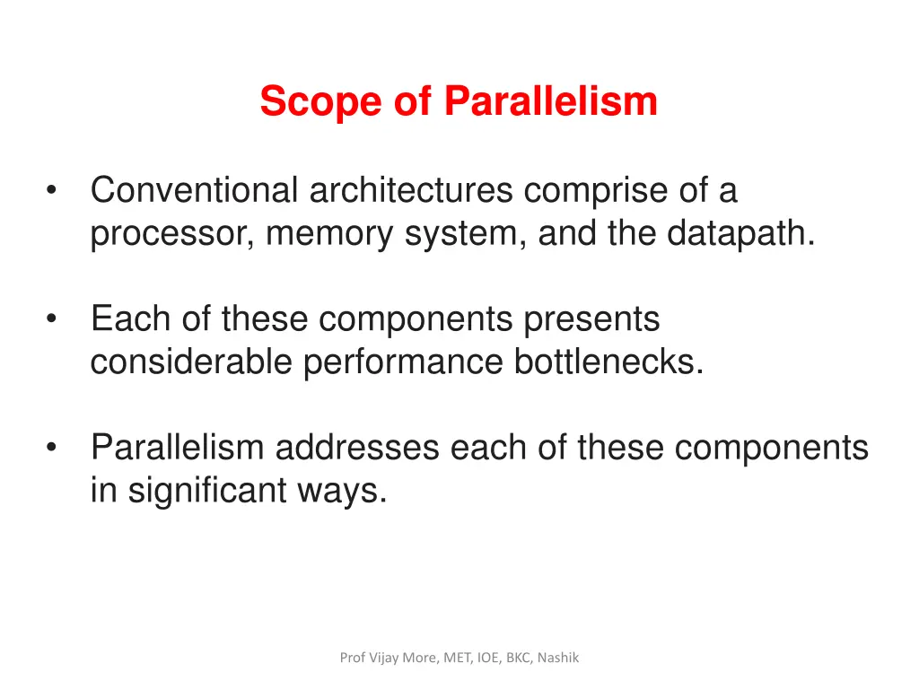 scope of parallelism