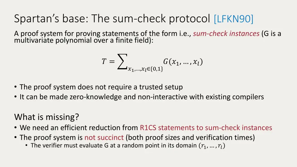 spartan s base the sum check protocol lfkn90