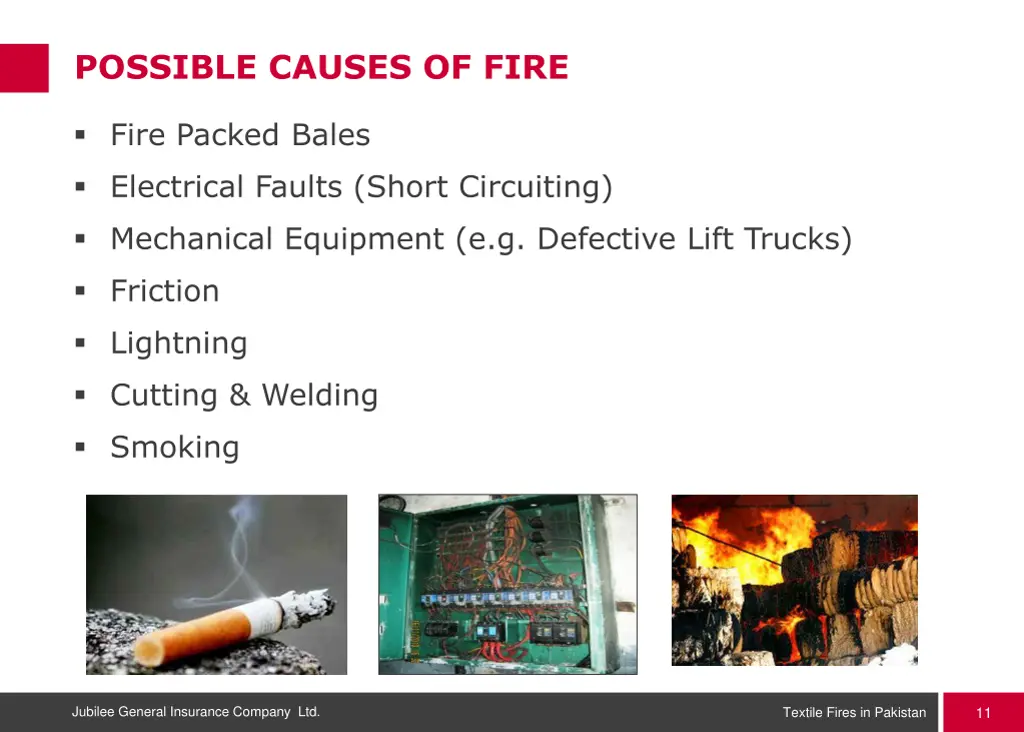 possible causes of fire