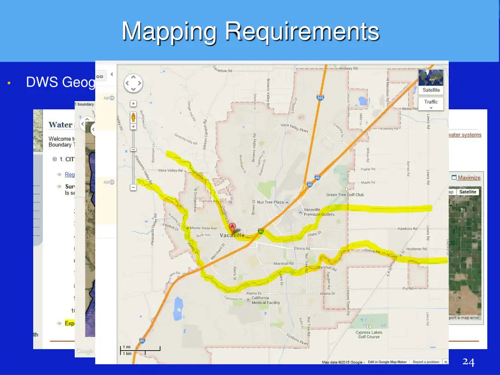 mapping requirements