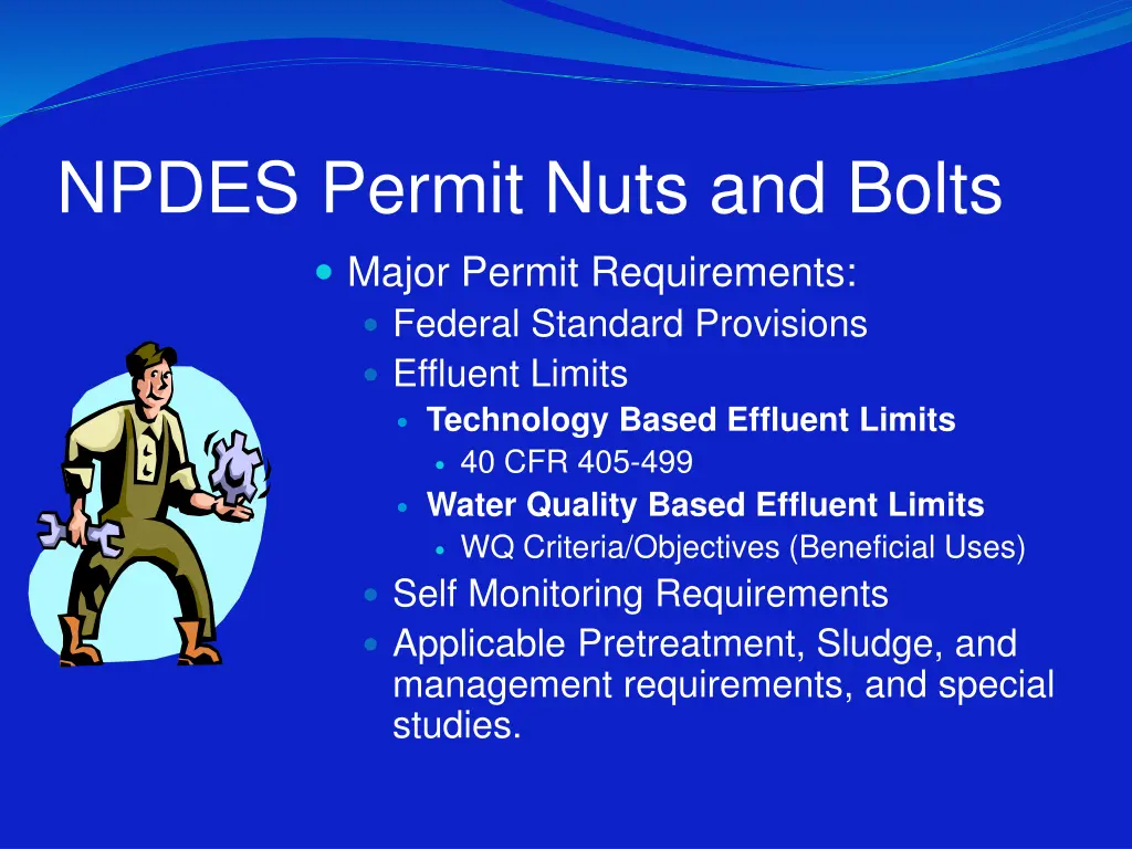 npdes permit nuts and bolts major permit