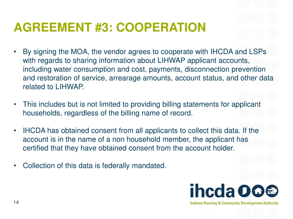 agreement 3 cooperation