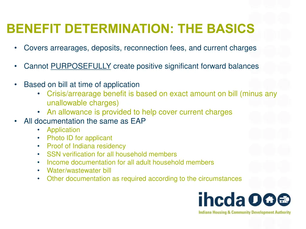 benefit determination the basics