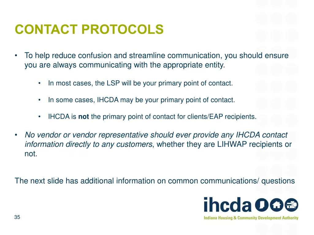 contact protocols