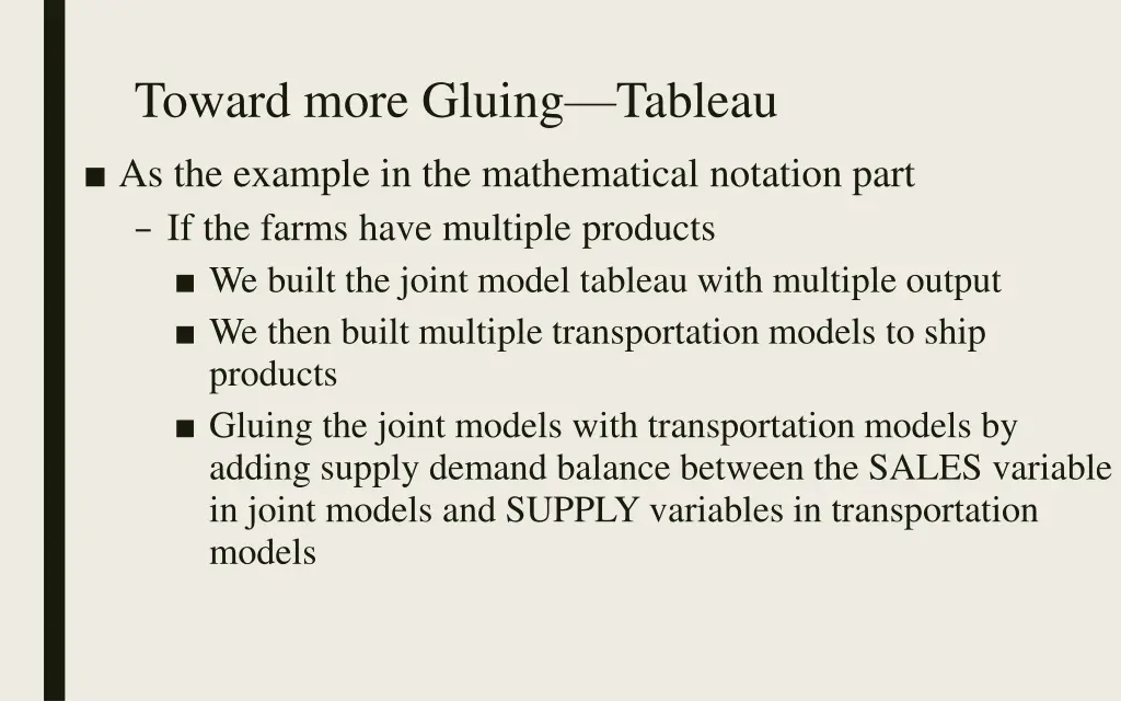 toward more gluing tableau