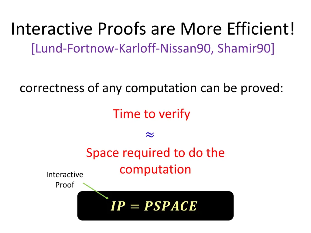 interactive proofs are more efficient lund 1