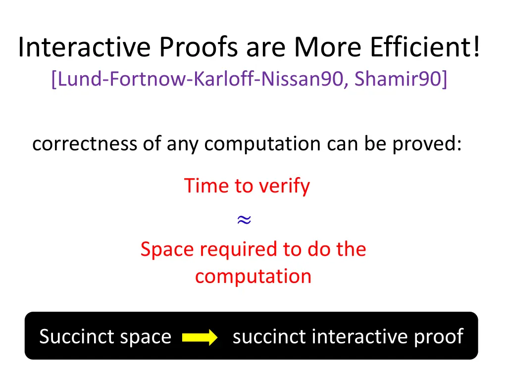 interactive proofs are more efficient lund 2