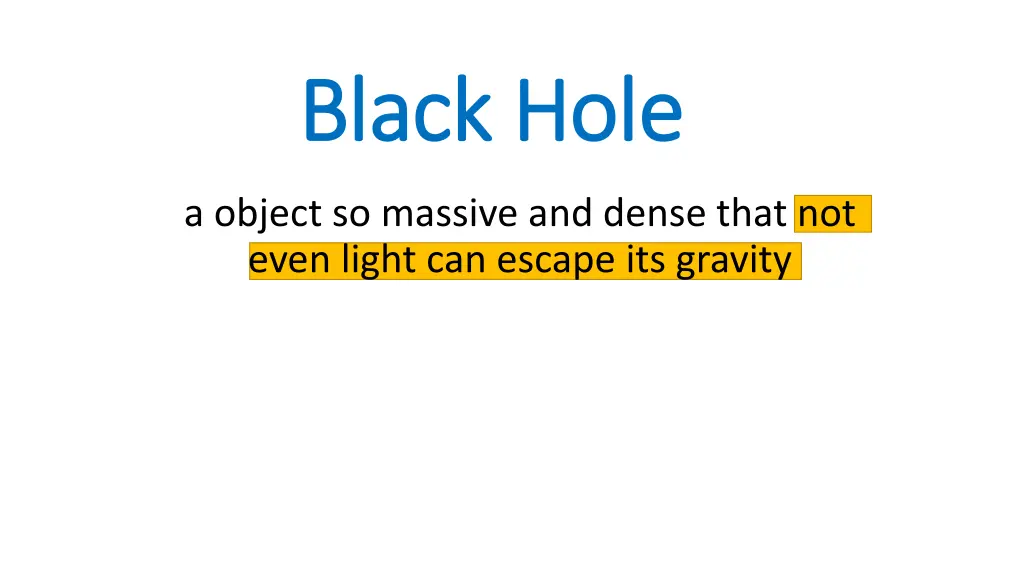 black hole black hole