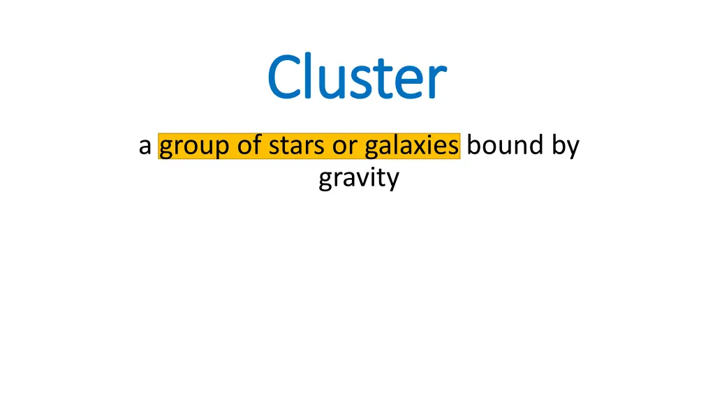 cluster cluster