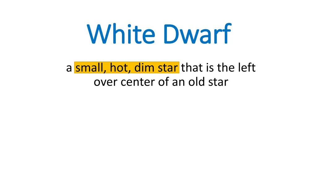 white dwarf white dwarf