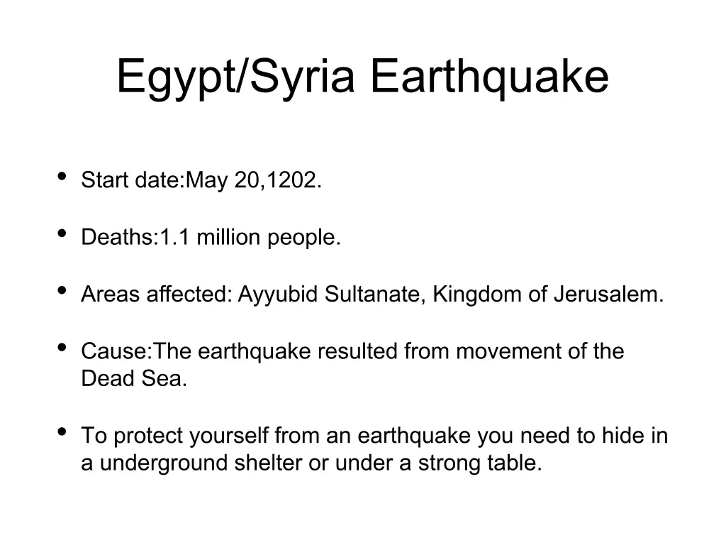 egypt syria earthquake