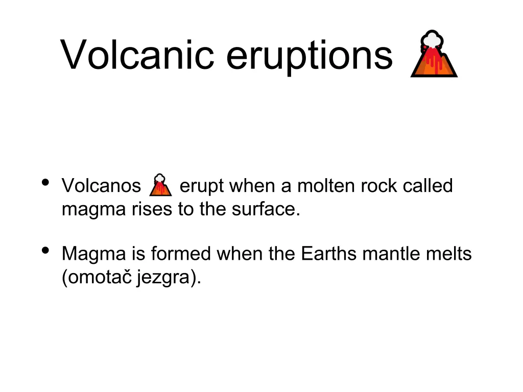 volcanic eruptions