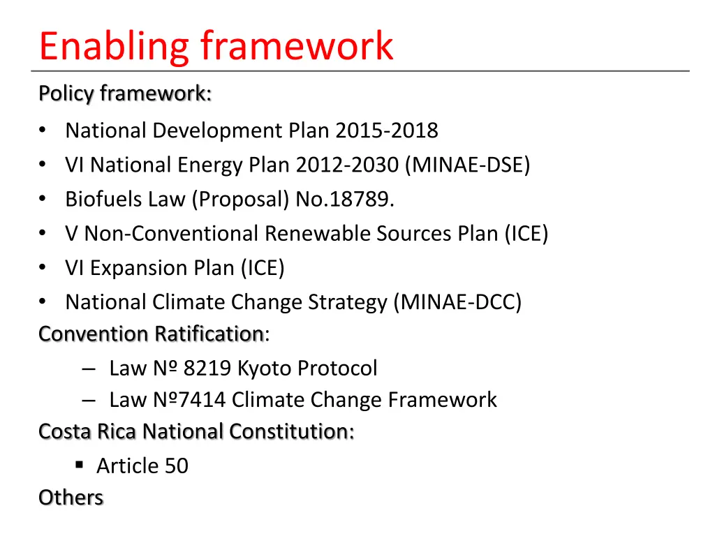 enabling framework