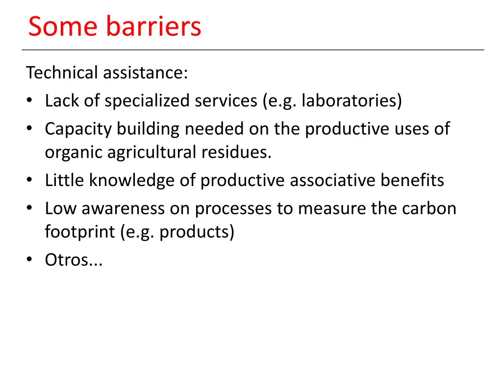 some barriers