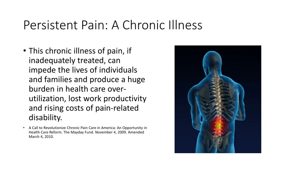 persistent pain a chronic illness 1