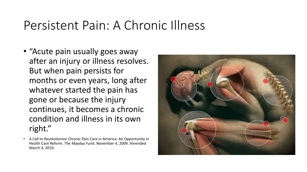 persistent pain a chronic illness