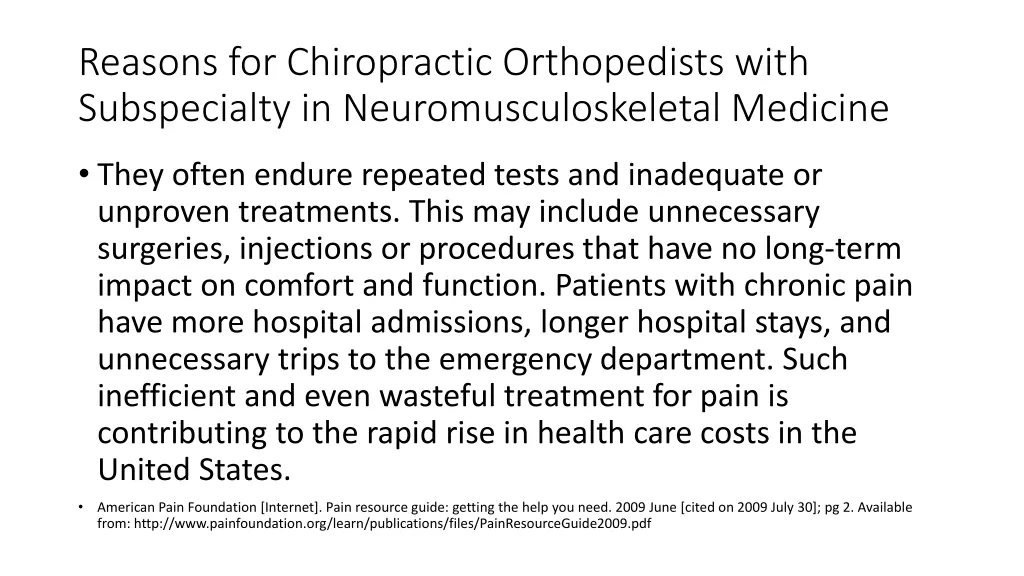 reasons for chiropractic orthopedists with 2