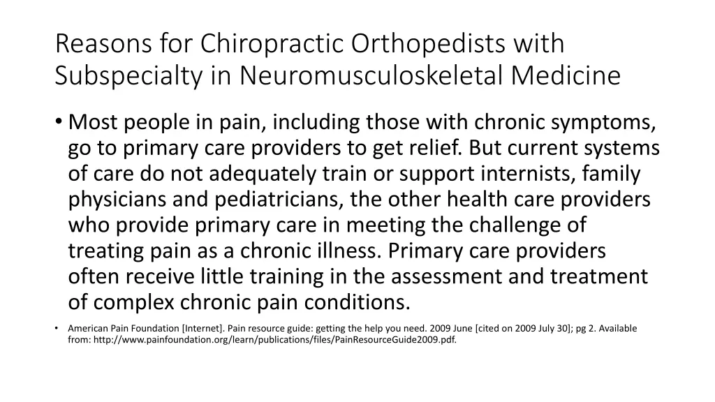 reasons for chiropractic orthopedists with