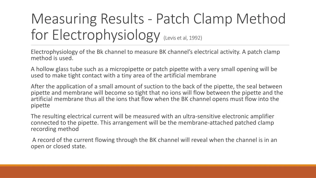 measuring results patch clamp method