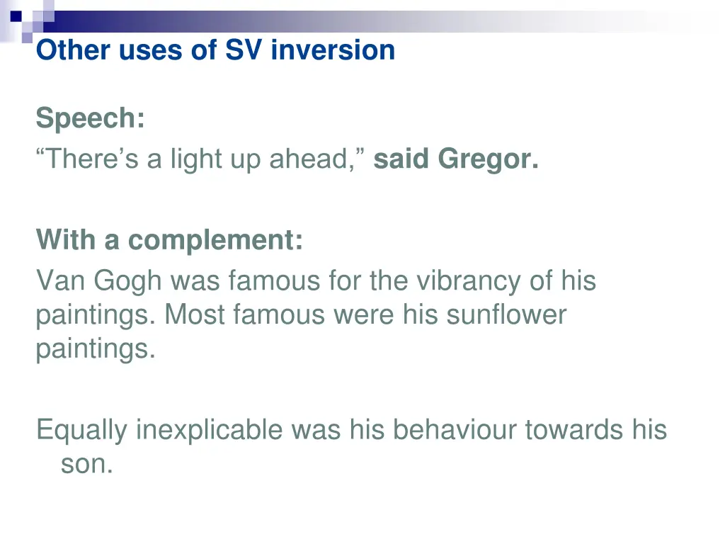 other uses of sv inversion