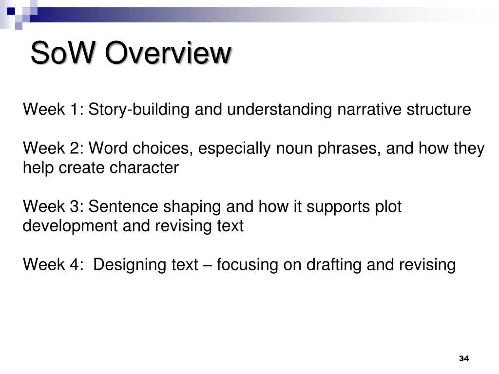 sow overview